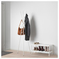 EKRAR Hat and coat stand, white, 169 cm