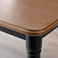 DANDERYD/EBBALYCKE Table and 4 chairs, pine veneer black/Idekulla beige, 130 cm