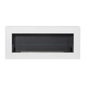 Wall-mounted Biofireplace Box with Glass 900 x 400 mm, white