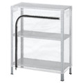 HYLLIS Shelf unit with cover, transparent, 60x27x74 cm