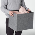 BLÄDDRA Box, grey, 33x38x33 cm