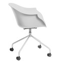 Chair with Castors Roundy, white