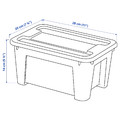 SAMLA Box with lid, transparent, 28x20x14 cm/5 l