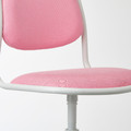 ÖRFJÄLL Children's desk chair, white, Vissle pink