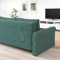 DÅNHULT 3-seat sofa-bed, Kelinge grey-turquoise