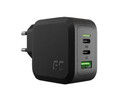 GreenCell Charger 65W EU Plug PD 3.0 QC 3.0 2xUSB-C 1xUSB-A