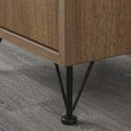 EKET Cabinet combination with legs, walnut effect/metal black, 35x35x80 cm