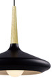 GoodHome Pendant Lamp Arraqis E27 36cm, black/wood