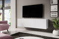 Wall-Mounted TV Cabinet Nicole 150 cm, white/matt white