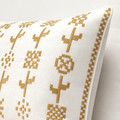 SIKELSÄCKMAL Cushion cover, yellow/white, 40x58 cm