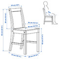 PINNTORP / PINNTORP Table and 4 chairs, light brown stained red stained/red stained, 125 cm