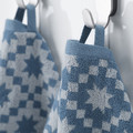 PILGULDMAL Guest towel, dark grey-blue/white, 30x50 cm