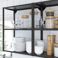 ENHET Wall storage combination, anthracite, white, 40x15x150 cm