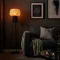 SYMFONISK Floor lamp with WiFi speaker, bamboo/smart