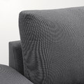 VIMLE 3-seat sofa, with wide armrests/Hallarp grey