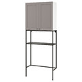 ENHET Storage combination for laundry, anthracite/grey frame, 80x32x204 cm