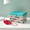 BUSENKEL Jewellery box with compartments, harlequin pattern/multicolour