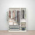 PAX / ÅHEIM Wardrobe combination, white/mirror glass, 150x60x201 cm