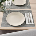 FÄRGKLAR Plate, glossy beige, 26 cm, 4 pack