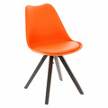 Dining Chair Norden Star Square, black/orange