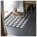 TOMTRÄTT Door mat, light grey/dark grey, 40x60 cm