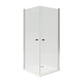 OPPEJEN / FOTINGEN Shower enclosure with 2 doors/tray, 90x90x205 cm