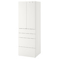 SMÅSTAD / PLATSA Wardrobe, white white/with 4 drawers, 60x57x181 cm