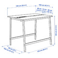MITTZON Conference table, birch veneer/white, 140x108x105 cm