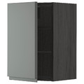 METOD Wall cabinet with shelves, black/Voxtorp dark grey, 40x60 cm