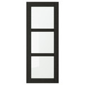 LERHYTTAN Glass door, black stained, 40x100 cm