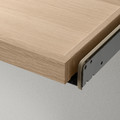 KOMPLEMENT Pull-out tray with divider, white stained oak effect, light grey, 50x58 cm
