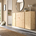 IVAR Wall cabinet with doors, pine, 160x30x83 cm