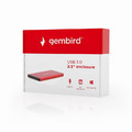 Gembird Enclosure for HDD/SSD 2.5" USB 3.0, red