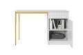 Desk Nicole 120 cm, matt white, gold legs