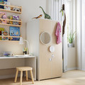 SMÅSTAD / PLATSA Wardrobe, white/birch, 60x57x123 cm