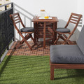 RUNNEN Floor decking, outdoor, artificial grass, 0.81 m²