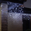 Christmas Curtain Lights In-/Outdoor 100 LED 4.8m, icicles, flash, white