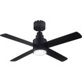 GoodHome Ceiling Fan Light Burbank 106 cm CCT DIM, black