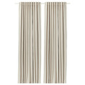 VILBORG Curtains, 1 pair, beige, 145x300 cm