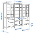 HEMNES Storage combination w doors/drawers, white stain/light brown, 270x197 cm