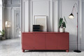 Cabinet Sonatia II 200 cm, with internal drawers, burgundy