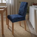 BERGMUND Chair, oak/Kvillsfors dark blue/blue