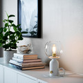 ÅSKMULLER Table lamp, white, 24 cm