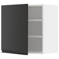 METOD Wall cabinet with shelves, white/Upplöv matt anthracite, 60x60 cm