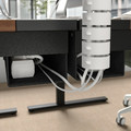 MITTZON Desk, walnut veneer/black, 120x80 cm
