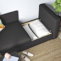 SKÖNABÄCK 2-seat sofa-bed, Knisa dark grey