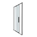 GoodHome Sliding Shower Door Ezili 120 cm, black/transparent