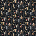 GoodHome Vinyl Wallpaper on Fleece Hidd, black