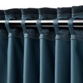 BLÅHUVA Block-out curtains, 1 pair, dark blue, 145x300 cm