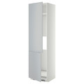 METOD High cab f fridge/freezer w 2 doors, white/Veddinge grey, 60x60x220 cm